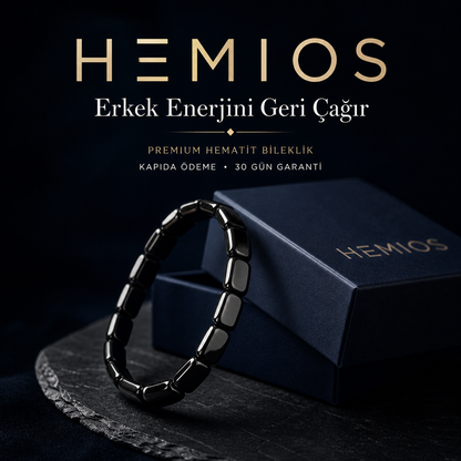 Hemios Hematit Erkek Maskülen Enerji Bilekliği